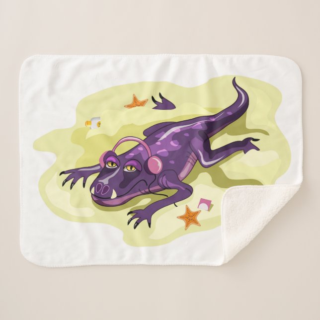 Couverture Sherpa Anteosaurus Bain De Soleil Avec Casque. (Devant (Horizontal))