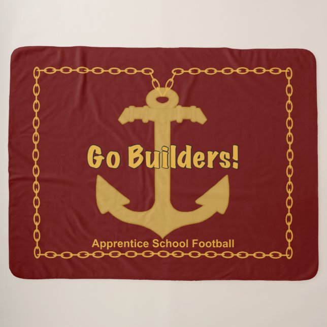 Couverture Sherpa Apprentice School “Go Builders” Sherpa Blanket (Devant (Horizontal))