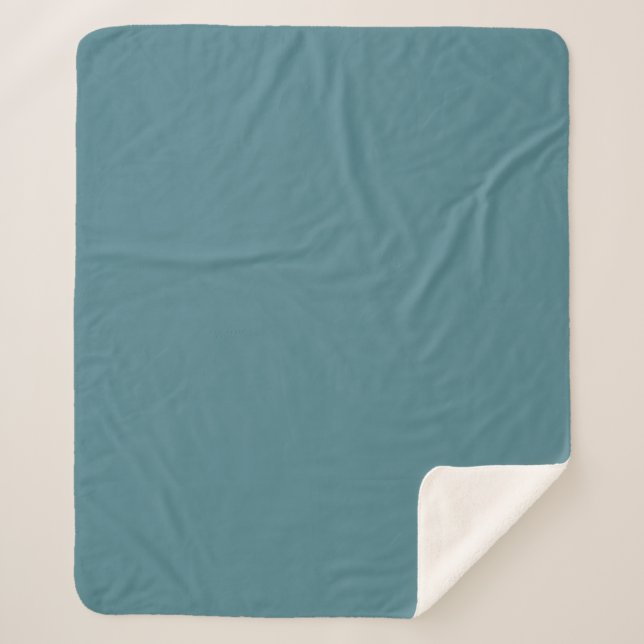 Couverture Sherpa Aqua - Turquoise - Turquoise - Couleur solide bleu (Devant)