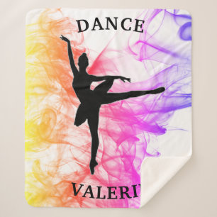 Couverture Sherpa Aquarelle Ballerina Dance Pastel
