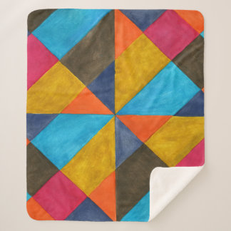 Couverture Sherpa Aquarelle design créatif abstrait.