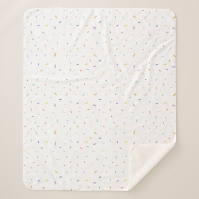 Couverture Sherpa Aquarelle douce Motif Confetti (Devant)
