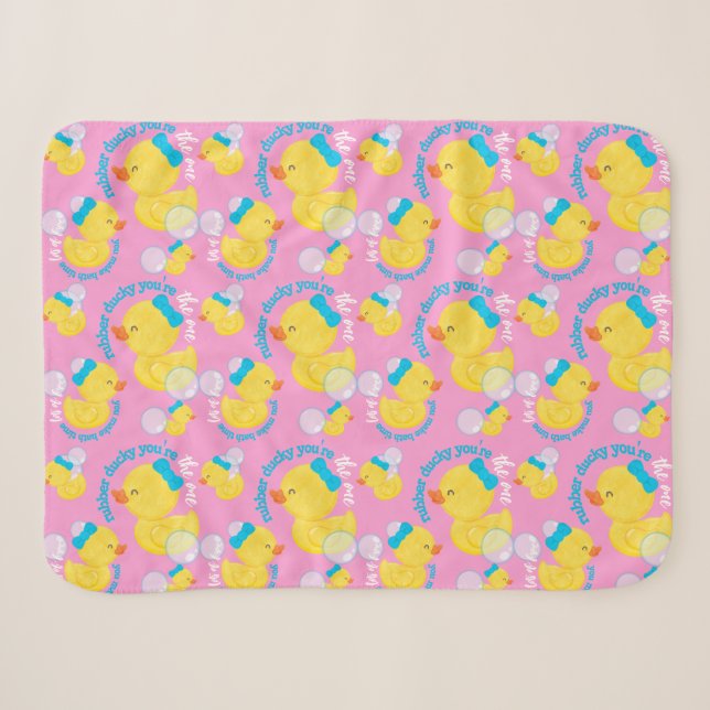 Couverture Sherpa Aquarelle rose Caoutchouc Vous êtes l'unique (Devant (Horizontal))