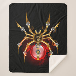 Couverture Sherpa Araignée en vapeur noire