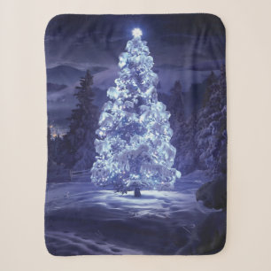 Couverture Sherpa Arbre de Noël