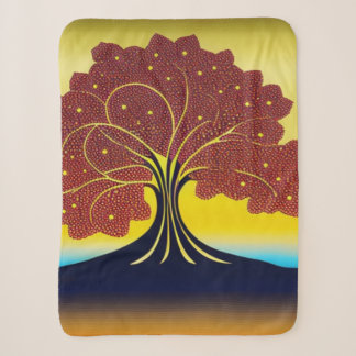 Couverture Sherpa Arbre d'or dans le vent
