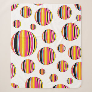Couverture Sherpa Arc-en-ciel : Motif rayé