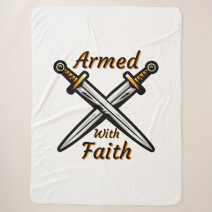 Couverture Sherpa Armé Avec La Foi Citation Biblique