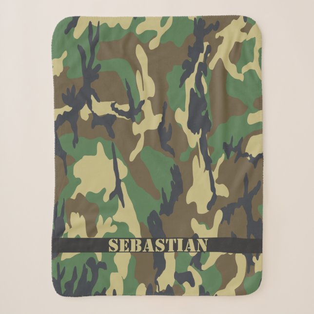 Couverture Sherpa Armée de terre camouflée personnalisée (Devant)