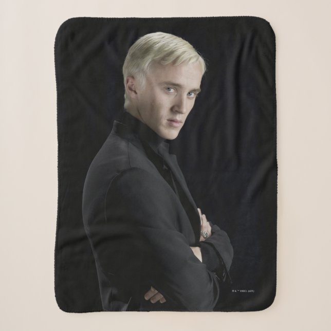 Couverture Sherpa Armoiries de Draco Malfoy croisées (Devant)