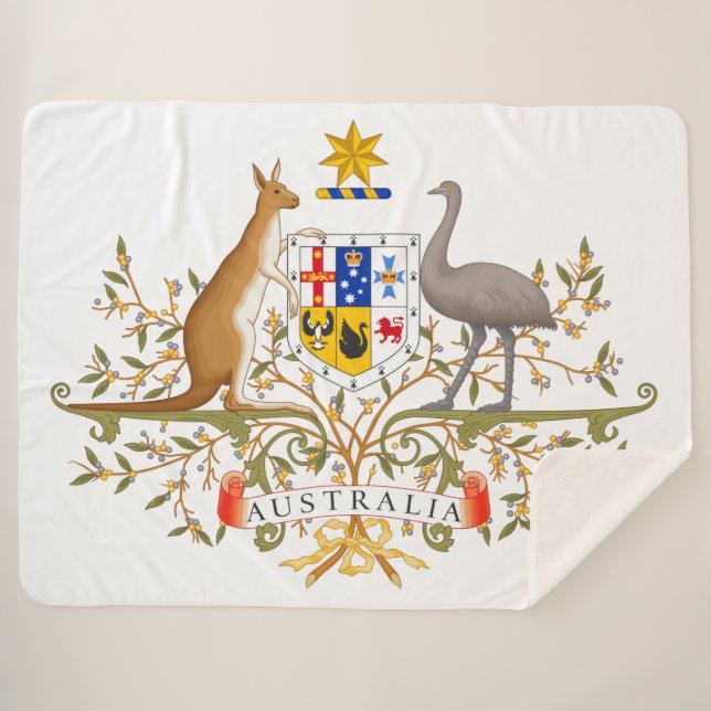 Couverture Sherpa Armoiries de l'Australie (Devant (Horizontal))
