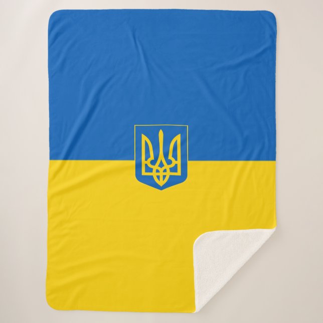 Couverture Sherpa Armoiries de l'Ukraine (Devant)