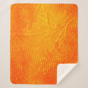 Couverture Sherpa Arrière - plan abstrait en mosaïque orange brillan