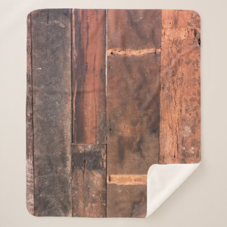 Couverture Sherpa arrière - plan de bois Plankabstract, vieilli, arr