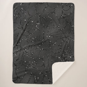 Couverture Sherpa Arrière - plan de luxe monochromatique noir