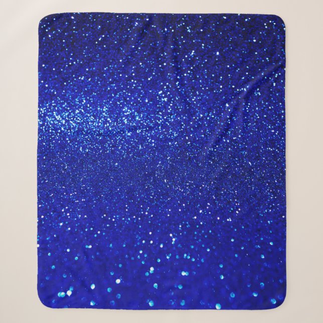 Couverture Sherpa arrière - plan de parties scintillant bleu brillan (Devant)