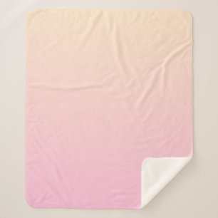 Couverture Sherpa Arrière - plan dégradé rose pâle et jaune