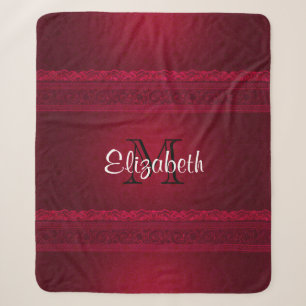 Couverture Sherpa Arrière - plan rouge élégant et élégant