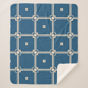Couverture Sherpa Arrière - plan vintage géométrique et élégant.