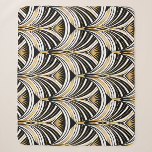 Couverture Sherpa Art Déco Gold Black Elegance : Années folles