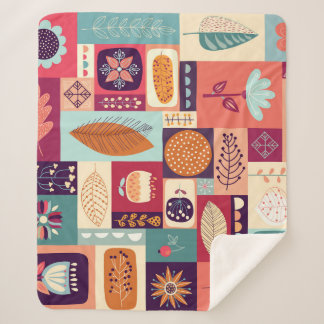 Couverture Sherpa Art Décoratif Vintage Autumnal