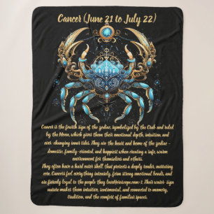 Couverture Sherpa Art du zodiaque Cancer