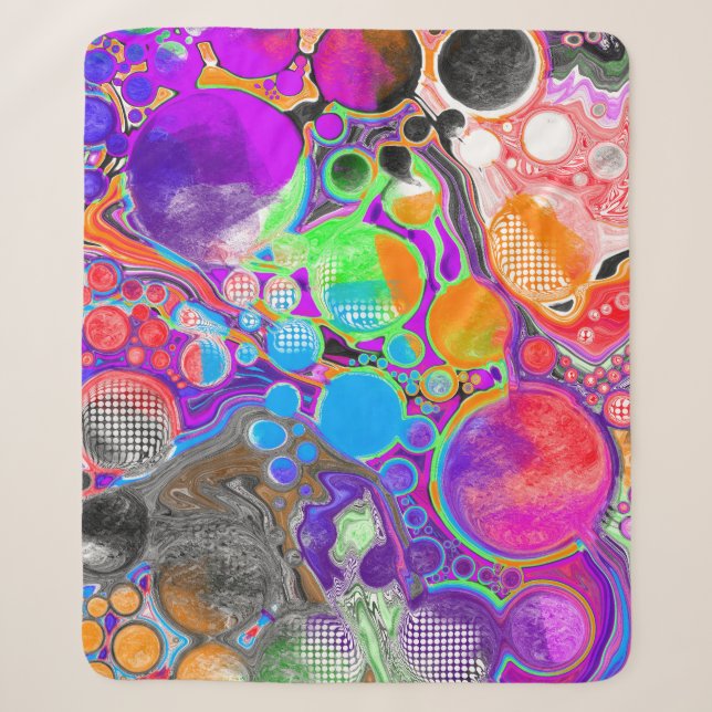 Couverture Sherpa Art numérique en marbre pour effet de peinture (Devant)