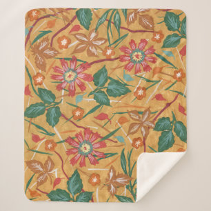 Couverture Sherpa Artistic Watercolor Flowers : Arrière - plan color