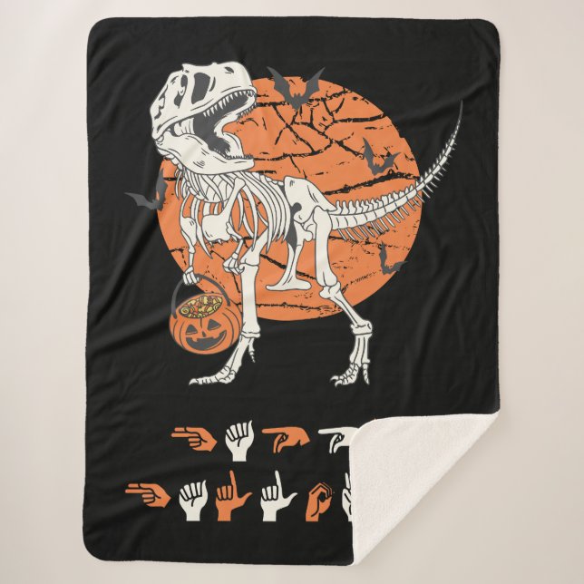 Couverture Sherpa ASL Halloween III joyeuse - belle saison Éffrayant (Devant)