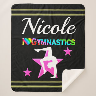 COUVERTURE SHERPA ASSEZ ROSE CUSTOMISÉ GYMNASTICS DESIGN