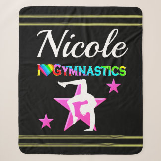COUVERTURE SHERPA ASSEZ ROSE CUSTOMISÉ GYMNASTICS DESIGN