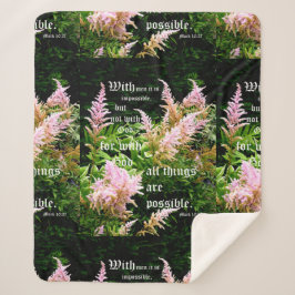 Couverture Sherpa Astilbe avec Mark 10:27