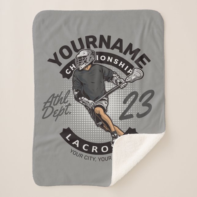 Couverture Sherpa Attaque de l'équipe sportive du joueur de crosse p (Devant)