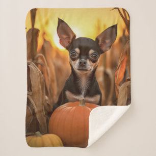 Couverture Sherpa Automne Chihuahua