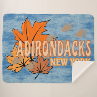 Couverture Sherpa Automne dans les Adirondacks avec les feuilles d'a