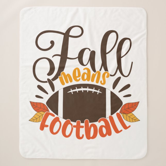Couverture Sherpa Automne signifie football (Devant)