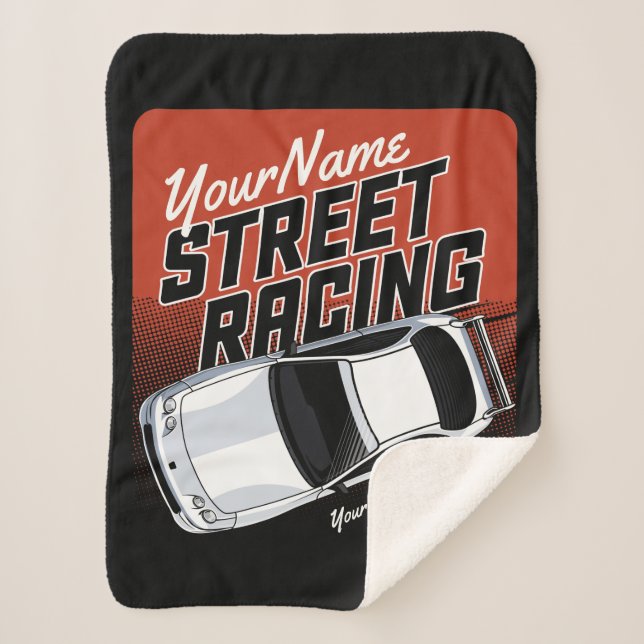 Couverture Sherpa Automobile de course de rue personnalisée (Devant)