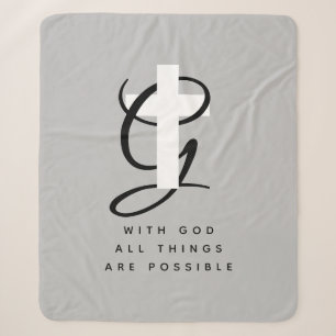 Couverture Sherpa Avec Dieu, toutes choses sont possibles personnali