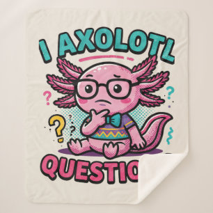 Couverture Sherpa Axolotl nerd mignon Je Axolotl Questions Points d'