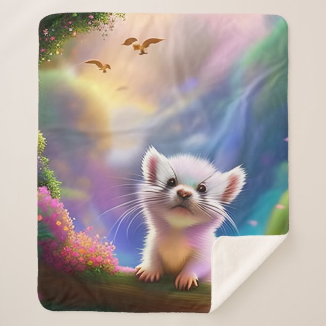 Couverture Sherpa Baby Ferret (Devant)