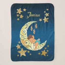 Couverture Sherpa Baby Ganesha with moon and stars