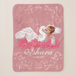 Couverture Sherpa Baby Girl Saraswati with her White Swan