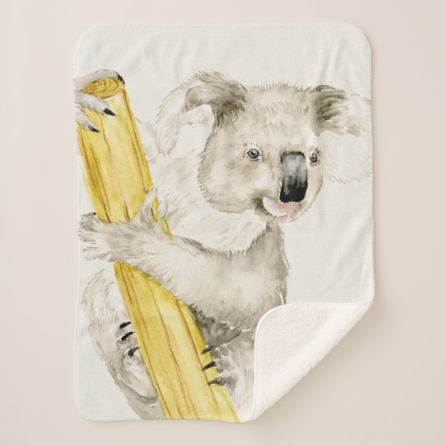 Couverture Sherpa Baby Koala | Cute & Furry (Devant)