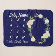 Baby Milestone Blanket personnalisées Baby Boy cad