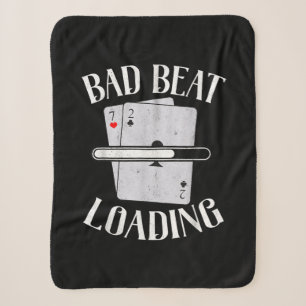 Couverture Sherpa Bad Beat Chargement Texas Holdem Casino Funny Poke