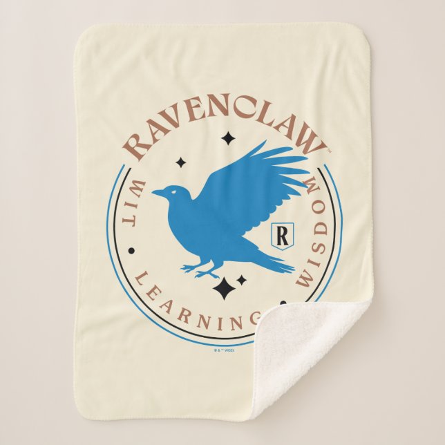 Couverture Sherpa Badge de la Fierté de la maison d'aigle bleu RAVEN (Devant)