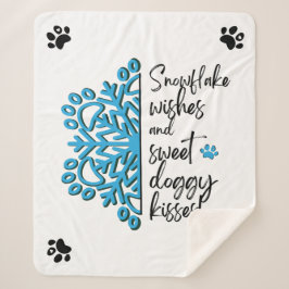 Couverture Sherpa Baisers à neige de chien Paw