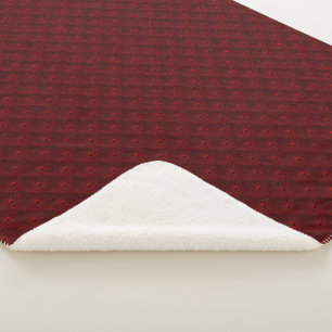 Couverture Sherpa Baisses d'eau sur le métal Crimson
