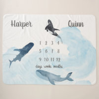 Baleines Ocean Twins Jalon Sherpa Blanket