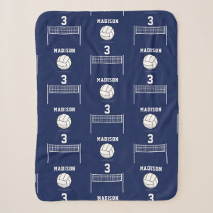 Couverture Sherpa Balle de volley-ball personnalisée et Motif Net